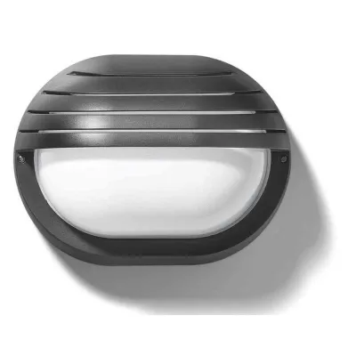 Prisma Wandleuchte 300275 | IP44 | E27 Fassung | 1x60W | Kunststoff | Außentauglich | mattes Glas | schwarz