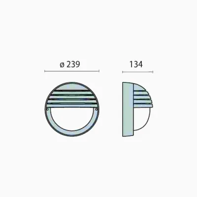 Prisma Wandleuchte 300485 | Außenleuchte IP44 | E27 Fassung | 1x60W | Kunststoff | Glasabdeckung | schwarz