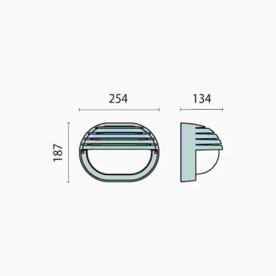 Prisma Wandleuchte 300274 | Außenleuchte IP44 | E27 Fassung | 60W | oval | Kunststoff | Glas matt | Weiß