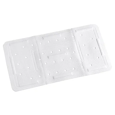 WENKO Wanneneinlage Florida 3010401100 | Badewanneneinlage | Rutschstopp, Saugnäpfe, Gummi | 70,5x36,5 cm | Weiß