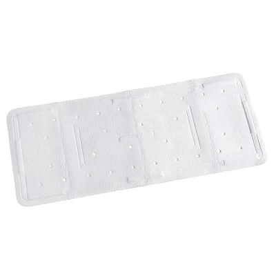 WENKO Wanneneinlage Florida 3010411100 | Badewannenmatte extra lang 90x36,5 cm | Rutschstopp | Saugnäpfe | Weiß