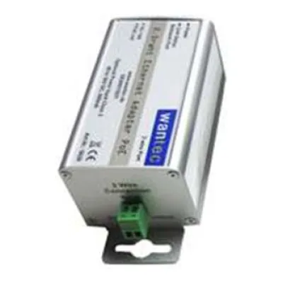 Wantec Netzwerkadapter 2wIP 5628 | Ethernet Adapter 2-Draht mit PoE | 10/100 Mbit | Schraubklemmen | 40x42x76 mm