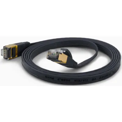 wantec FTP-Patchkabel Cat.6A sw 5,0m RJ45 1,6x6 7093 sw 5,0m