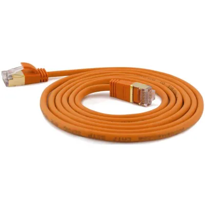 Wantec Patchkabel SSTP Cat.7 7148 | 3m | Cat.6A Stecker | extra dünn Ø4mm | S/FTP | 600 MHz | RJ45 | orange
