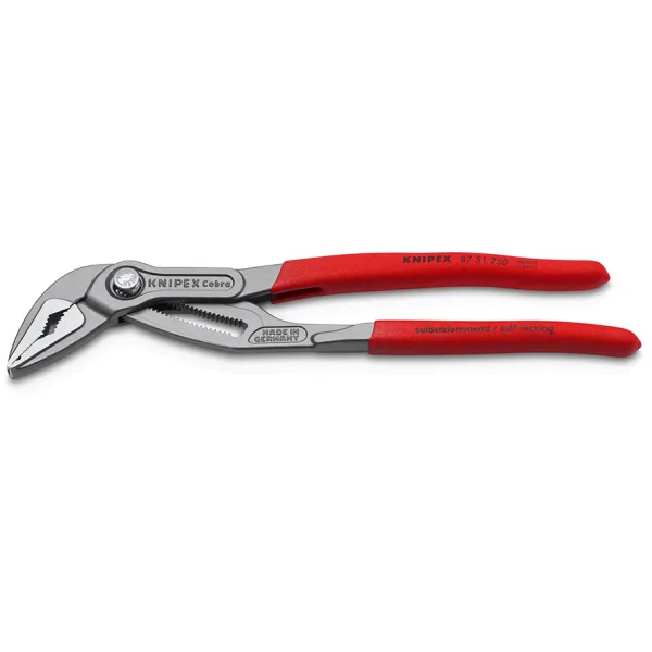 KNIPEX Wasserpumpenzange 87 51 250 Cobra ES | 250 mm | extra-schlank | spitze Backen | Feinverstellung
