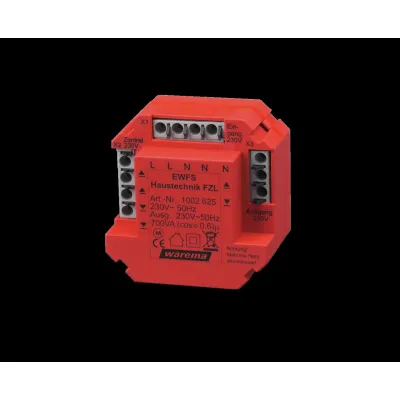 WAREMA Funkempfänger EWFS Haustechnik FZL 1002625 | 433,92 MHz | 230V Unterputz | 2 Relais | IP20 | rot