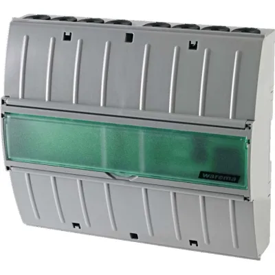 WAREMA Geschossansteuerung Kompakt AP 1002743 | Jalousiesteuerung Aufputz | 4 Gruppen | 700W | IP30 | grau | Kunststoff