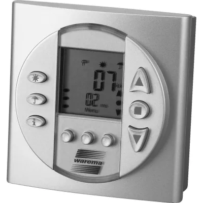 Warema Sonnenschutzsteuerung Minitronic dialog 1002221 | 1-Kanal | Wind- & Lichtsensor | Unterputz | Silber