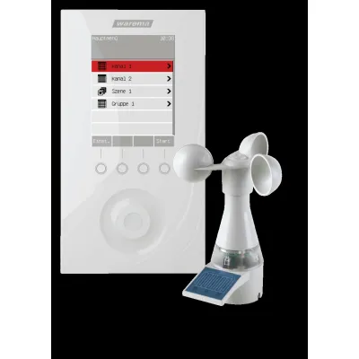 Warema Wisotronic 1-Kanal Sonnenschutzsteuerung 1002840 | Wetterstation Multisense | Jalousiesteuerung weiß