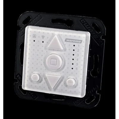 WAREMA WMS Wandsender plus 2016193 | Funk-Wandsender 6 Kanäle | Steuerung bis 10 Empfänger | 2400 MHz | IP30