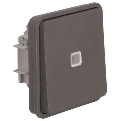 Berker Kontroll-Wechselschalter 30863515 | W.1 Serie | LED | IP55 | Unterputz/Aufputz | grau matt | 250V