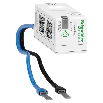 Schneider Electric PowerTag Resi9 F63 R9M60 Energiesensor | 1-polig+N | 63A | geeicht | Funk | Hutschiene | Weiß