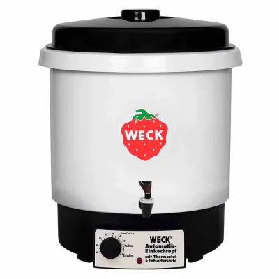 Weck Einkochautomat WAT 34 A | 29L | Kunststoff | Auslaufhahn | Thermostat | Einlegerost | Entsafter | weiß/schwarz, B-Ware