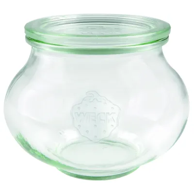 WECK Rundglas RR80 Schmuckform 560ml 6er Karton | mit Deckel | spülmaschinenfest | einfriergeeignet