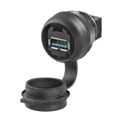 Weidmüller Schnittstellen-Einbaugehäuse IE-FCM-USB-3.0-A 1427960000 | USB 3.0 Typ A | IP65 | Kunststoff | schwarz