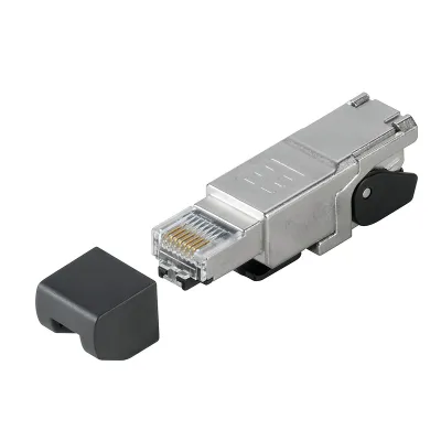 Weidmüller RJ45 Stecker IE-PS-RJ45-FH-180-A-1.1 | Cat6A | geschirmt | werkzeuglos | für Rundkabel | Industrial Ethernet