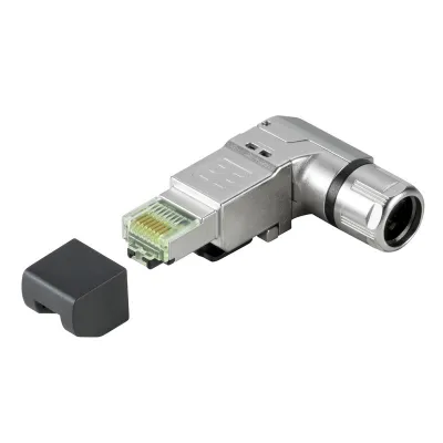 Weidmüller Modularer Steckverbinder IE-PS-RJ45-FH-90-A-1.6 RJ45 Cat6A | geschirmt | werkzeuglos | IP20 | für Rundkabel