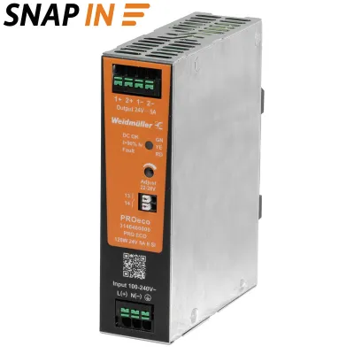 Weidmüller Gleichstromversorgung PRO ECO 120W 3146460000 | 24V 5A | Ausgangsspannung einstellbar | DIN-Schiene | IP20