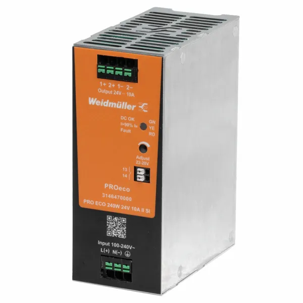 Weidmüller PRO ECO 240W 24V 10A | Tragschienenmontage | einstellbar | IP20