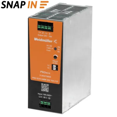 Weidmüller PRO ECO 240W 24V 10A | Tragschienenmontage | einstellbar | IP20