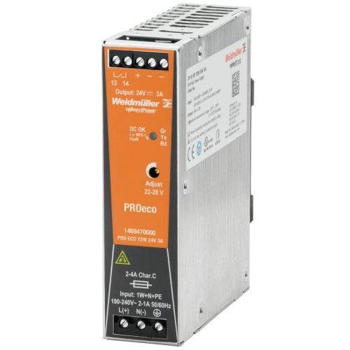 Bild: WEI PRO ECO 72W 12V 6A Stromversorgung, Schaltnetzgerät