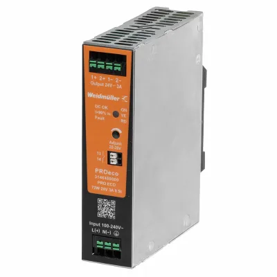 Weidmüller Gleichstromversorgung PRO ECO 3146450000 | 72W | 24V | 3A | einstellbare Ausgangsspannung | Hutschiene | IP20