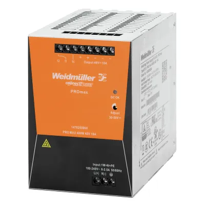 Weidmüller Schaltnetzteil PRO MAX 1478140000 | 480W 24V 20A | einstellbar | AC/DC Eingang 85-264V | DIN-Schiene | IP20