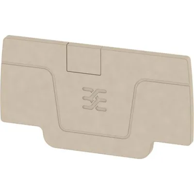 Weidmüller Abschlussplatte AEP 2C 2,5 | Reihenklemme A-Reihe | PUSH IN-Technologie | Stärke 2,1 mm | beige