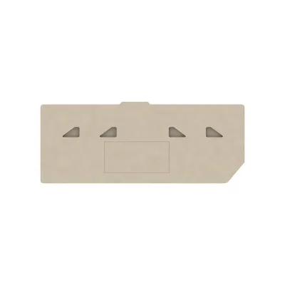 Weidmüller Abschlussplatte PAP 2.5/4/4AN | Reihenklemmen Berührungsschutz | 30,2x3mm | beige | V0 | 2,5mm