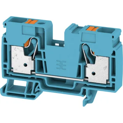 Weidmüller Durchgangs-Reihenklemme A2C 16 BL | PUSH IN | 0,75-16 mm² | 2 Klemmstellen | 76A | 1000V | TS35 | blau