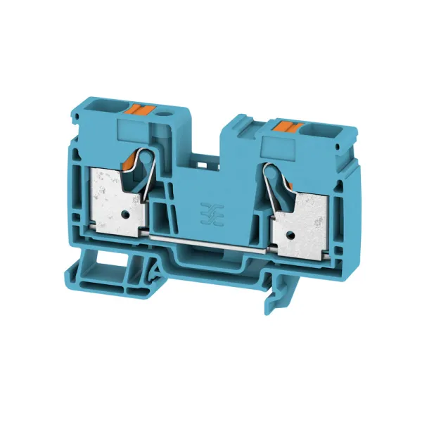 Weidmüller Durchgangs-Reihenklemme A2C 16 BL | PUSH IN | 0,75-16 mm² | 2 Klemmstellen | 76A | 1000V | TS35 | blau