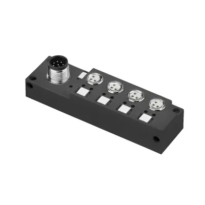 Weidmüller Sensor-Aktor-Verteiler SAI-4-S 3P M8 L | 4-fach | M8 Steckplätze | IP68 | LED-Anzeige | Kunststoff | schwarz