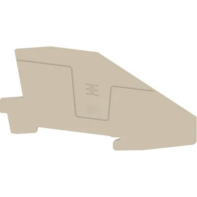 Weidmüller Abschlussplatte AEP ITB 2.5 | 2669060000 | Berührungsschutz Reihenklemme | 2 mm | V0 | beige
