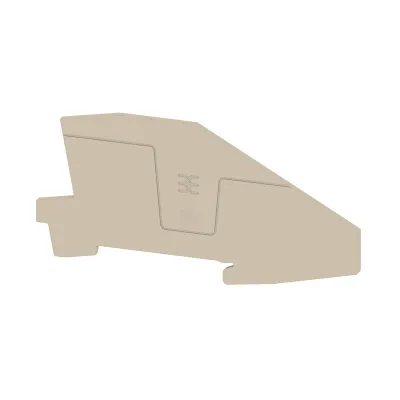 Weidmüller Abschlussplatte AEP ITB 2.5 | 2669060000 | Berührungsschutz Reihenklemme | 2 mm | V0 | beige