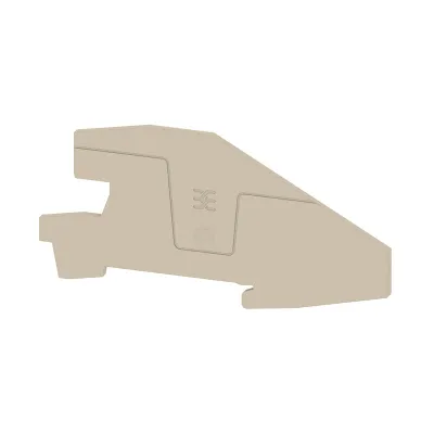 Weidmüller Abschlussplatte AEP ITB 2.5 BB 2668960000 | Berührungsschutz Reihenklemme | 2 mm | UL94 V0 | beige