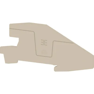 Weidmüller Abschlussplatte AEP ITB 2.5 BB 2668960000 | Berührungsschutz Reihenklemme | 2 mm | UL94 V0 | beige
