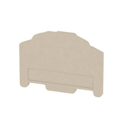 Weidmüller Abschlussplatte ZAP/TW7 1706110000 | Trennwand für Reihenklemmen | 2,5 mm Stärke | Polycarbonat | beige