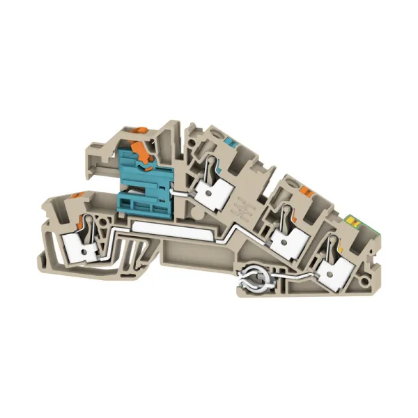 Weidmüller Installationsklemme AITB 4 BB NDT-L-PE 2669100000 | PUSH IN | 30A | 0,5–6mm² | 250V | 3-polig | TH35 | beige