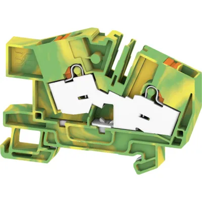 Weidmüller Schutzleiter-Reihenklemme AITB 6 BB 2C PE | 0,5–10mm² | 1 Etage | Hutschiene TH35 | Thermoplast | grün/gelb