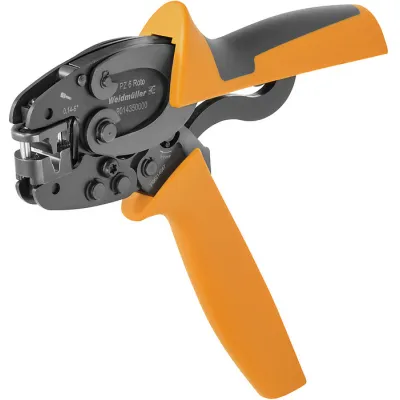 Weidmüller Crimpzange PZ 6 ROTO 0,14–6 mm² | mechanisch, Zwangssperre, drehbar, 200 mm, Orange