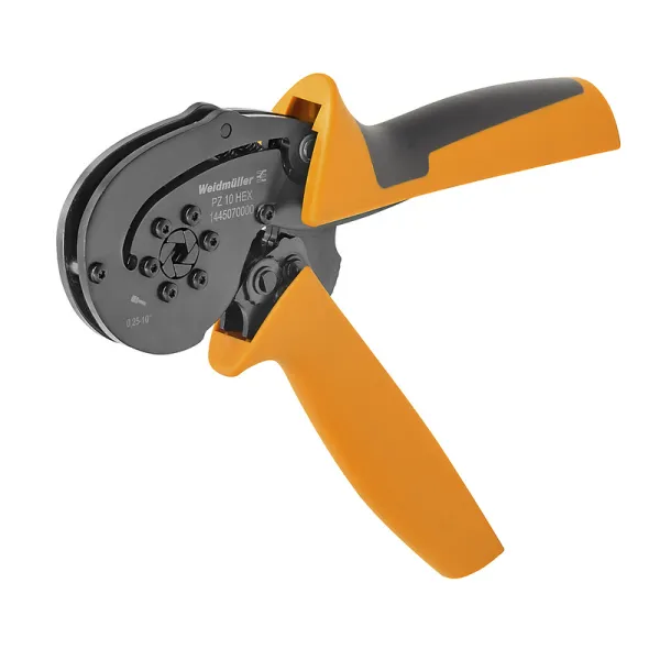 Weidmüller Crimpzange PZ 10 HEX 1445070000 | Crimpwerkzeug 0,14-10 mm² | Sechskantcrimp | mechanisch | ergonomisch