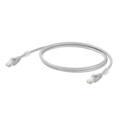 Weidmüller Patchkabel IE-C6FP8LD0075M40M40-D | Cat6A Ethernetkabel 7,5m | S/FTP | RJ45 | AWG27 | IP20 | grau