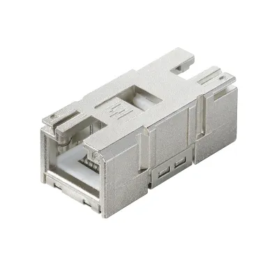 Weidmüller RJ45 Buchseneinsatz IE-BI-RJ45-C | Cat6A Kupplung | geschirmt | Zinkspritzguss | werkzeugfrei | IP20