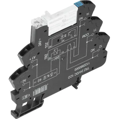 Weidmüller Relaiskoppler TRZ 24VDC 1CO 1122880000 | Schaltrelais | 1 Wechsler | 24V DC | 6A | Steckrelais | IP20 | 6,4mm