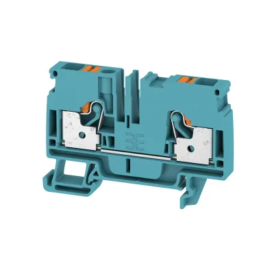 Weidmüller Durchgangs-Reihenklemme A2C 6 BL 1991790000 | PUSH IN | 0,5-6,0 qmm | 800V | 41A | TH35 | blau