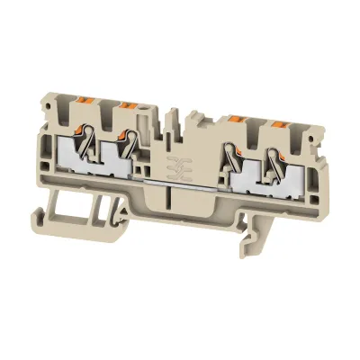 Weidmüller Reihenklemme A4C 2.5 | 1521690000 | Durchgangsklemme PUSH IN | 2,5 mm² | 800 V | 4-polig | TH35 | beige