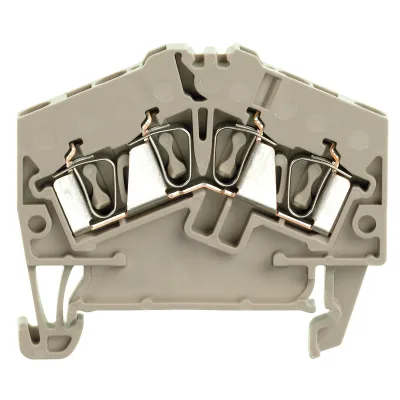 Weidmüller ZDU 2.5-2/4AN Durchgangsklemme | 0,5-2,5mm² | 24A | 800V | 4-polig | Hutschiene | beige
