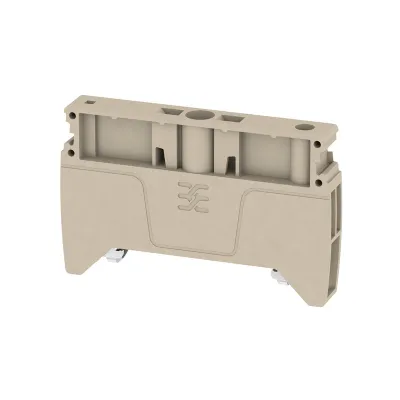 Weidmüller Endwinkel AEB 35 SC/1 1991920000 | Endklammer für Hutschiene TS35 | schraubbar | 8mm | Kunststoff | beige