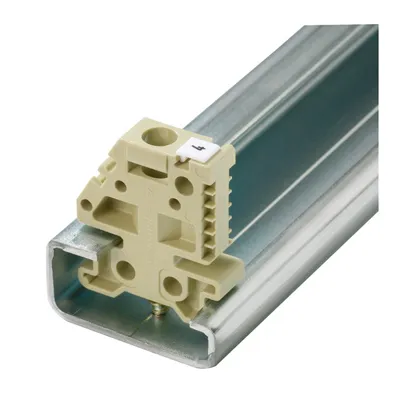 Legrand Endwinkel EWK 1 0206160000 | Schienenhalter für G-Schiene | schraubbar | Polyamid 66 | beige | 9 mm breit