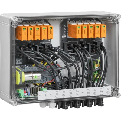 Weidmüller Generatoranschlusskasten 8000115470 | PV DC-Stringbox 1100V 4MPP | 8 Eingänge | IP65 | Kunststoff | weiß